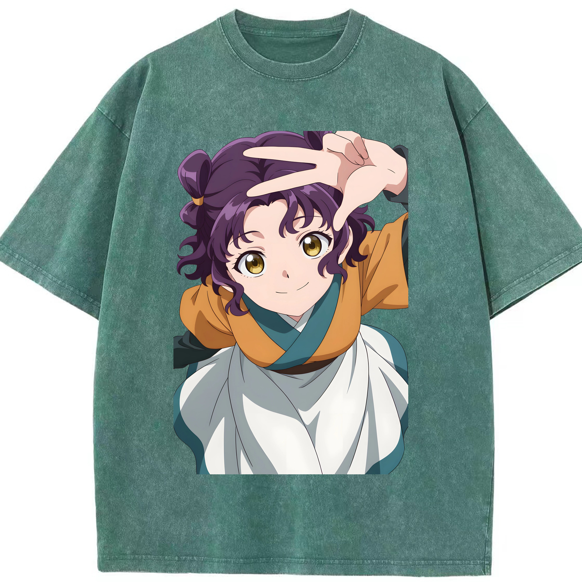 （画像用） 薬屋のひとりごと The Apothecary Diaries 綿100% ヴィンテージ風 半袖Tシャツ（フロントプリント）